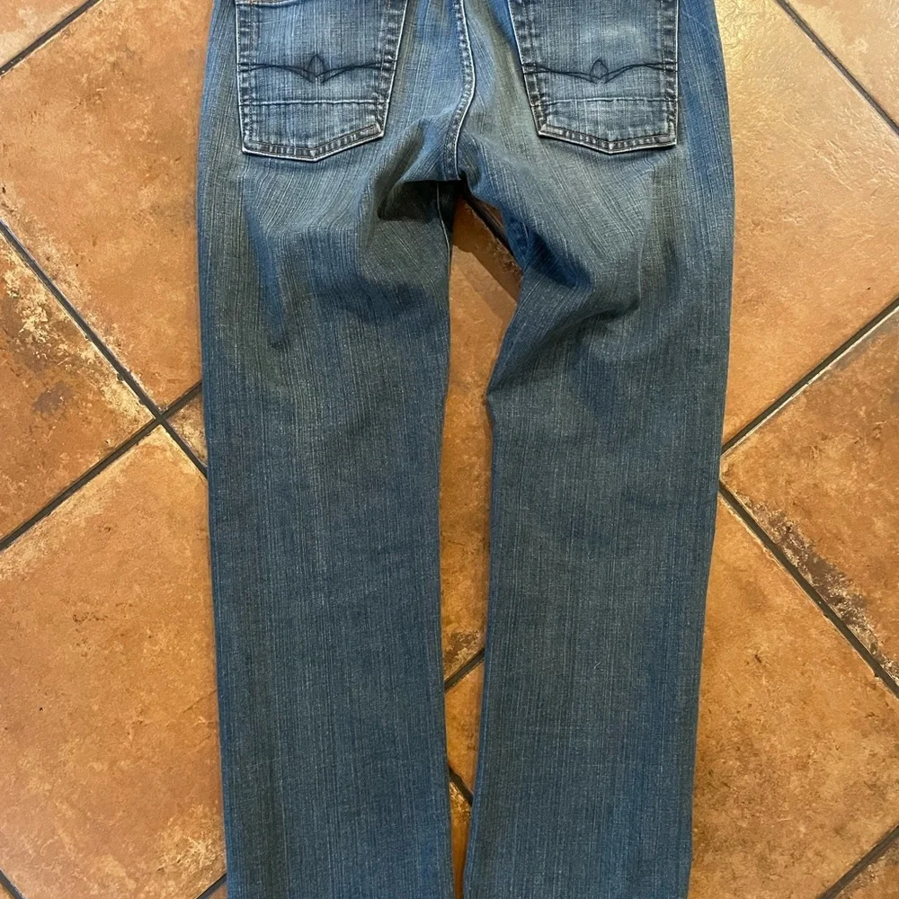 AGAVE MADE IN USA Classic Straight Gringo Jeans in Blue Brown Flex Size 34 $198 - Picture 4 of 11